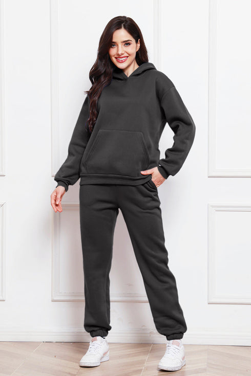 'Sarah' Long Sleeve Hoodie and Pants Set - Celes Fashion